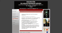 Desktop Screenshot of dekoratoriskola.hu